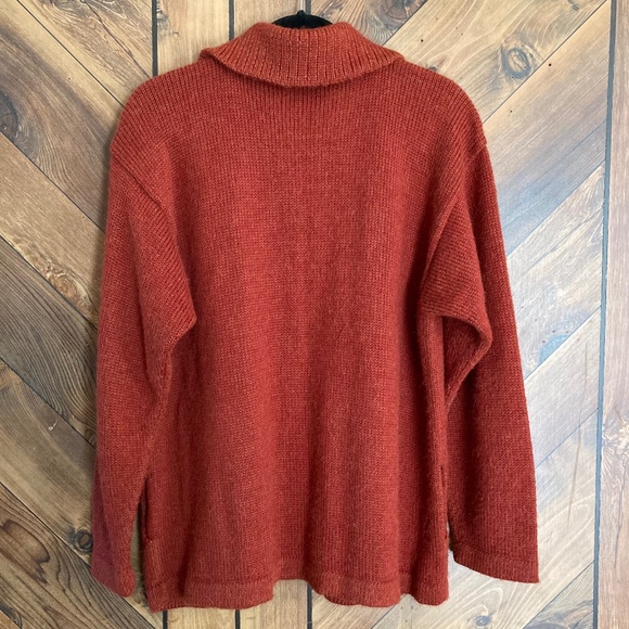 100% Alpaca ALPACA CONNECTION Zip Pocket Cardigan Sweater Jacket - Picture 7 of 12